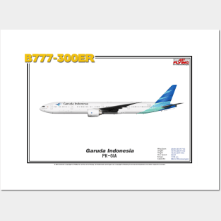 Boeing B777-300ER - Garuda Indonesia (Art Print) Posters and Art